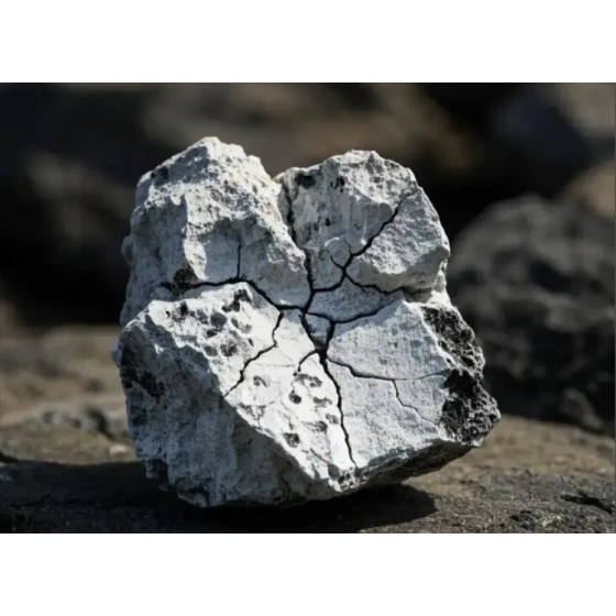 Essai de traitement minéral de la roche phosphatée