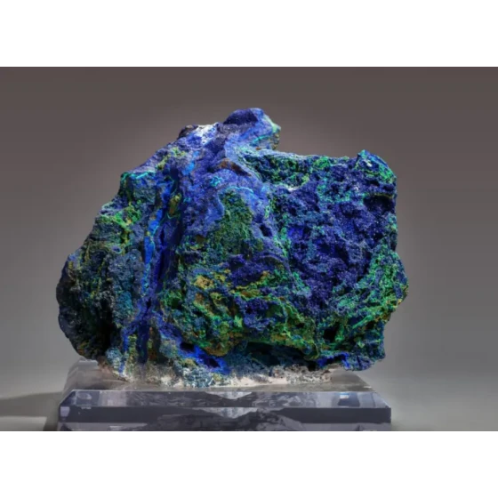 Essai de traitement minéral de la malachite/azurite