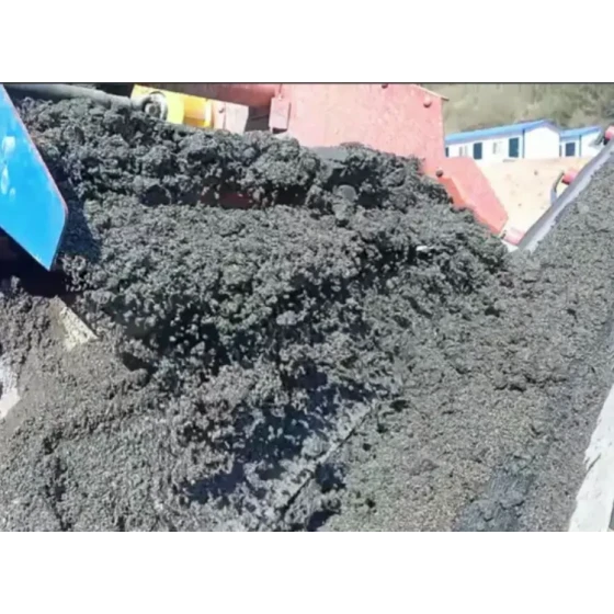 Essai de récupération des résidus fins dans l'ancien bassin de décantation