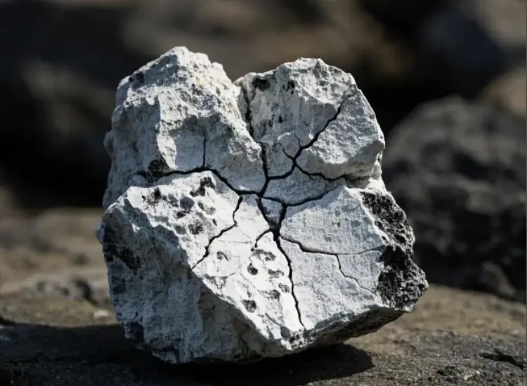 Essai de traitement minéral de la roche phosphatée