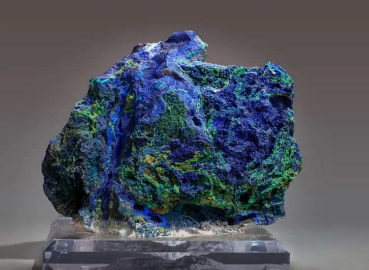 Essai de traitement minéral de la malachite/azurite